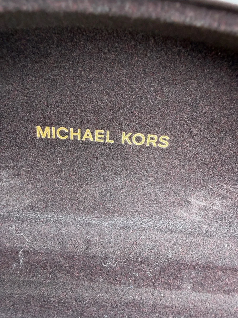 Michael Kors Black and Gold Sunglass Case